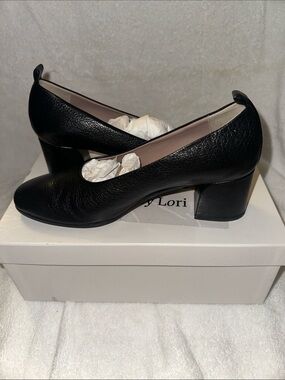 Gently Worn - L’idea by Lori Black Leather Heels Size 38